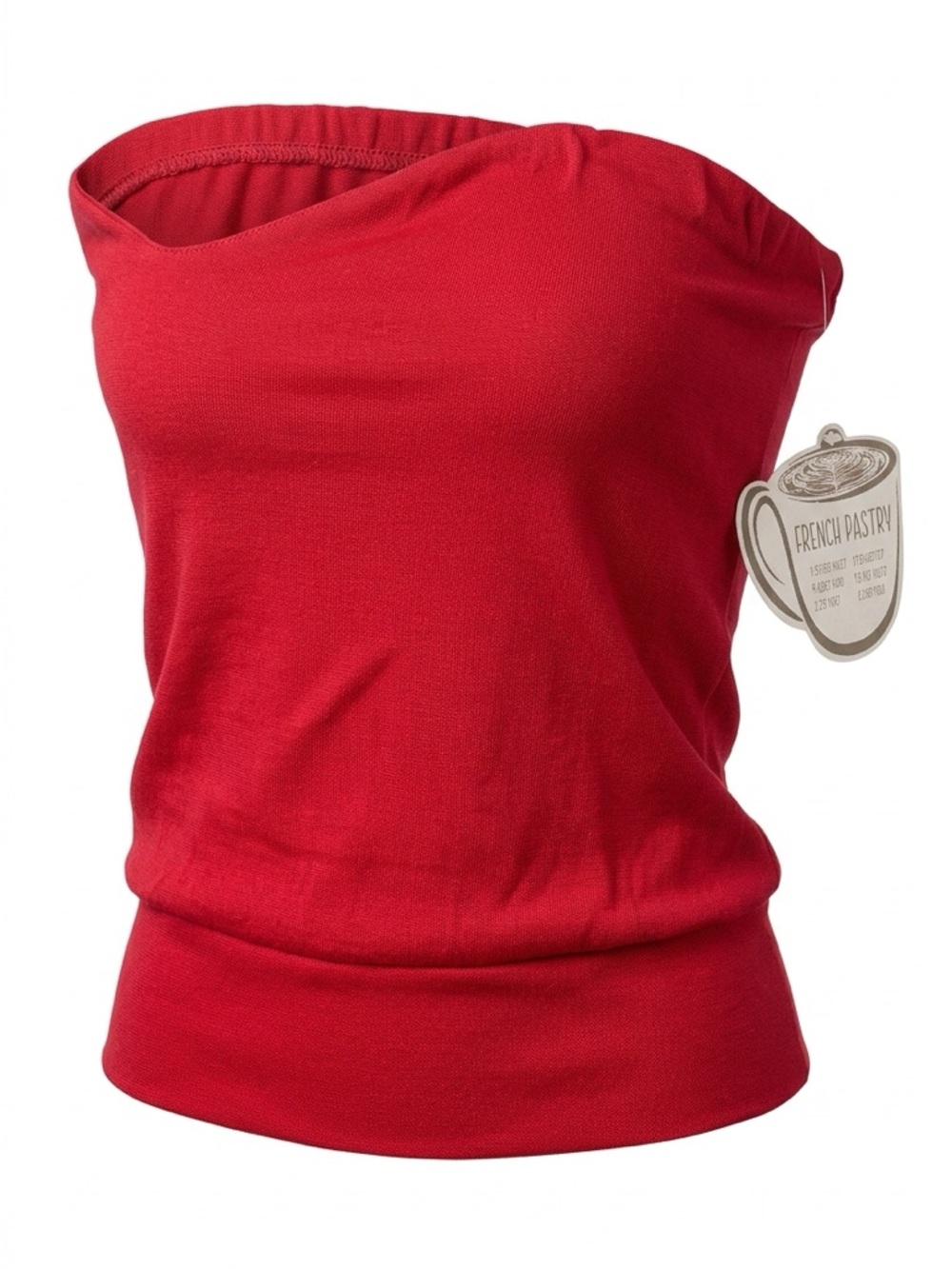 french pastry Red Strapless Tube Camisole